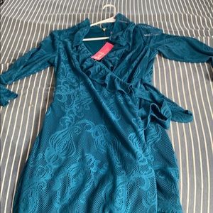 Inky tidal wrap romper lilly Pulitzer